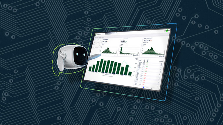 Beitragsbild zum Blogartikel "State-of-the-Art Prozessoptimierung mit Process Mining": zeigt Mockup mit Screenshots der neuen Celonis-App "Rothbaum Production Flow Control Cockpit"