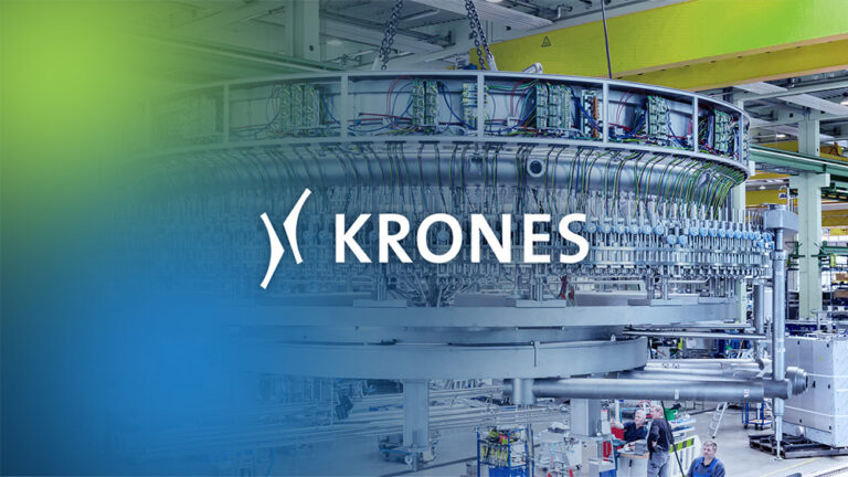 Vorschaubild zur Success Story von Process Mining bei Krones zur Optimierung der Prozesse. Es wird das Logo von Krones sowie ein Getränkeautomat von Krones dargestellt