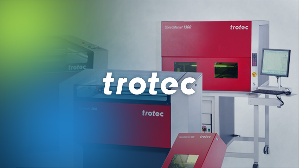 Das Bild zeigt das Logo von Trotec sowie verschiedene Anlagen von Trotec zur Success Story zur Einführung von SAP TM