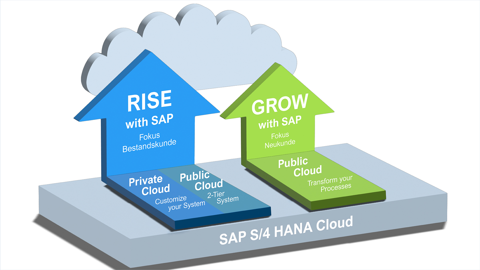 Infografik zur Seite "SAP-ERP-Beratung": zeigt eine Übersicht an Bausteinen von SAP-ERP-Systemen und deren Einsatz