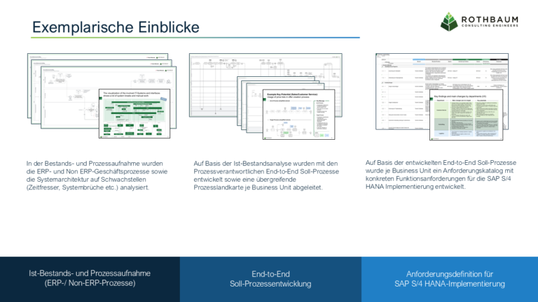 Exemplarische Einblicke in den Beratungsprozess einer SAP S/4 HANA-Transformation