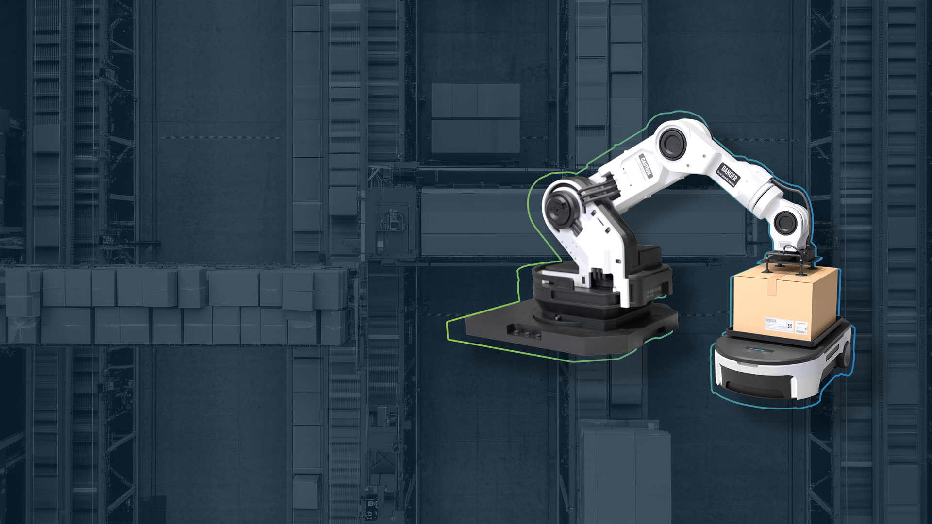 Headerbild zur Seite "Automatisierung in der Logistik".